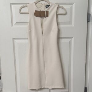 Zara Beige Sleeveless Mini Dress